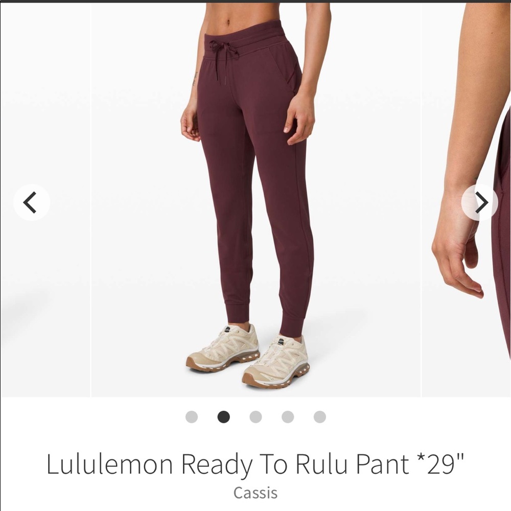 Lululemon Ready to rulu pant 29” size 6